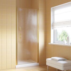 Душевая дверь Vegas Glass EP LUX 70 09 02 R профиль золото глянцевое, стекло шиншилла. Размер регулировки 69-72 см.