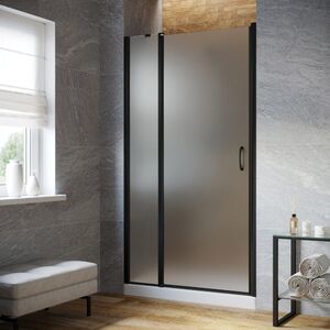 Душевая дверь Vegas Glass EP-F-1 LUX 100 02М 10 L профиль черный матовый, стекло сатин. Размер регулировки 99-102 см.