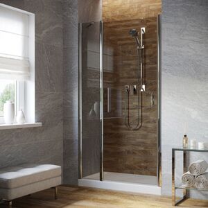 Душевая дверь Vegas Glass EP-F-1 LUX 155 08 07 L профиль глянцевый хром, стекло графит. Размер регулировки 154-157 см.