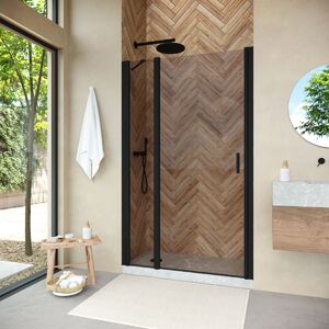 Душевая дверь Vegas Glass EP-F-1 NOVO h2000 115 02М 05 L профиль черный матовый, стекло бронза. Размер регулировки 113,5-118,5 см.