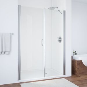 Душевая дверь Vegas Glass EP-F-2 165 08 01 L профиль глянцевый хром, стекло прозрачное. Размер регулировки 162-167 см.