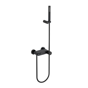 Смеситель для ванны Boheme STICK 123-BB.4 BLACK с ручкой SPIRALE