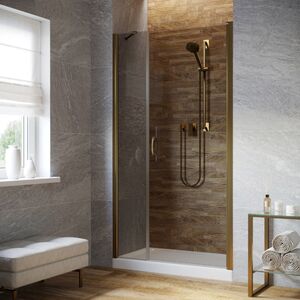 Душевая дверь Vegas Glass EP-F-2 LUX 145 05 07 R профиль бронза, стекло графит. Размер регулировки 144-147 см.