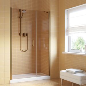 Душевая дверь Vegas Glass EP-F-2 LUX 145 05 05 L профиль бронза, стекло бронза. Размер регулировки 144-147 см.