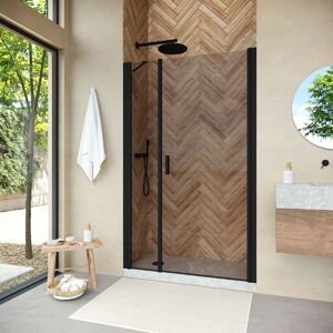 Душевая дверь Vegas Glass EP-F-2 NOVO h2000 170 02М 05 R профиль черный матовый, стекло бронза. Размер регулировки 167-172 см.