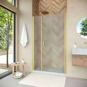 Душевая дверь Vegas Glass EP-F-2 NOVO h2000 170 03 02 R профиль золото матовое, стекло шиншилла. Размер регулировки 167-172 см.