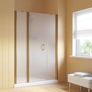 Душевая дверь Vegas Glass EP-2F LUX 140 05 10 L профиль бронза, стекло сатин. Размер регулировки 139-142 см.