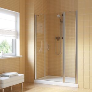 Душевая дверь Vegas Glass EP-2F LUX 165 08 01 R профиль глянцевый хром, стекло прозрачное. Размер регулировки 164-167 см.