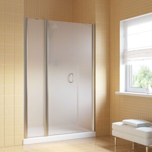 Душевая дверь Vegas Glass EP-2F LUX 165 08 10 L профиль глянцевый хром, стекло сатин. Размер регулировки 164-167 см.