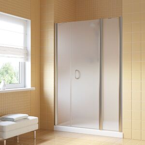 Душевая дверь Vegas Glass EP-2F LUX 165 08 10 R профиль глянцевый хром, стекло сатин. Размер регулировки 164-167 см.
