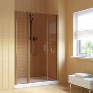 Душевая дверь Vegas Glass EP-2F LUX 170 05 05 L профиль бронза, стекло бронза. Размер регулировки 169-172 см.