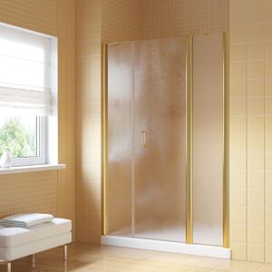 Душевая дверь Vegas Glass EP-2F LUX 185 09 02 R профиль золото глянцевое, стекло шиншилла. Размер регулировки 184-187 см.