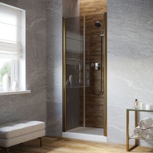 Душевая дверь Vegas Glass Е2Р LUX 85 05 07 профиль бронза, стекло графит. Размер регулировки 84-87 см.