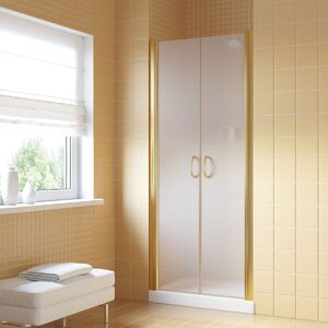 Душевая дверь Vegas Glass Е2Р LUX 110 09 10 профиль золото глянцевое, стекло сатин. Размер регулировки 109-112 см.