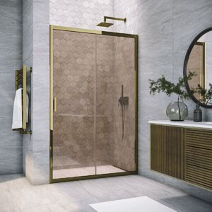 Душевая дверь Vegas Glass ZP TUR NOVO 100 05 05 профиль бронза, стекло бронза. Размер регулировки 98-103 см.