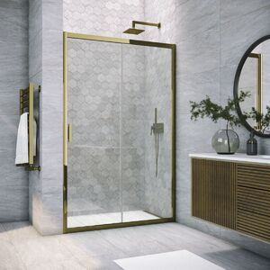 Душевая дверь Vegas Glass ZP TUR NOVO 115 05 crystalvision профиль бронза, стекло crystalvision. Размер регулировки 113-118 см.