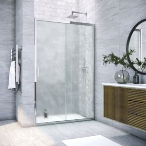 Душевая дверь Vegas Glass ZP TUR NOVO 115 08 02 профиль глянцевый хром, стекло шиншилла. Размер регулировки 113-118 см.