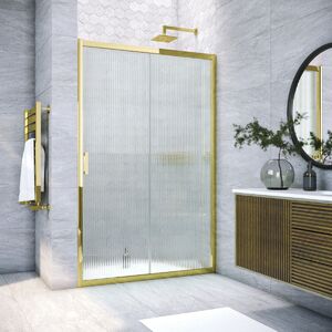 Душевая дверь Vegas Glass ZP TUR NOVO 125 09 Moru профиль золото глянцевое, стекло Moru. Размер регулировки 123-128 см.