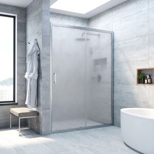 Душевая дверь Vegas Glass ZP NOVO h2000 130 07 10 профиль матовый хром, стекло сатин. Размер регулировки 128-133 см.