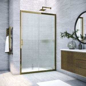 Душевая дверь Vegas Glass ZP TUR NOVO 130 05 Moru профиль бронза, стекло Moru. Размер регулировки 128-133 см.