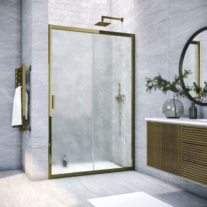 Душевая дверь Vegas Glass ZP TUR NOVO 135 05 02 профиль бронза, стекло шиншилла. Размер регулировки 133-138 см.