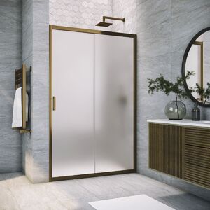 Душевая дверь Vegas Glass ZP TUR NOVO 140 05 10 профиль бронза, стекло сатин. Размер регулировки 138-143 см.
