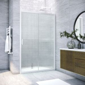 Душевая дверь Vegas Glass ZP NOVO h2000 170 01 Moru профиль белый, стекло Moru. Размер регулировки 168-173 см.