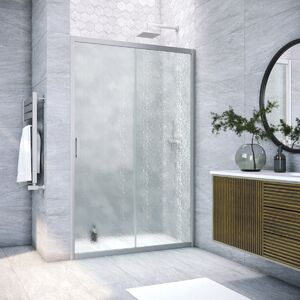 Душевая дверь Vegas Glass ZP NOVO h2000 180 07 02 профиль матовый хром, стекло шиншилла. Размер регулировки 178-183 см.