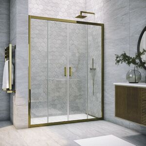 Душевая дверь Vegas Glass Z2P TUR NOVO 150 05 crystalvision профиль бронза, стекло crystalvision. Размер регулировки 148-153 см.