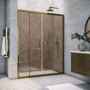 Душевая дверь Vegas Glass Z2P TUR NOVO 155 05 05 профиль бронза, стекло бронза. Размер регулировки 153-158 см.