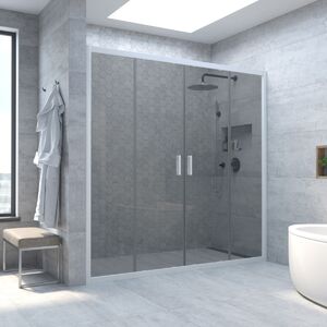 Душевая дверь Vegas Glass Z2P NOVO h2000 165 01 07 профиль белый, стекло графит. Размер регулировки 163-168 см.