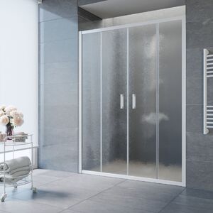 Душевая дверь Vegas Glass Z2P NOVO h2000 165 01 02 профиль белый, стекло шиншилла. Размер регулировки 163-168 см.