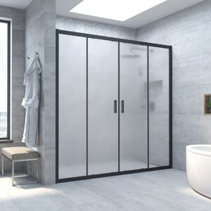 Душевая дверь Vegas Glass Z2P NOVO h2000 180 02М 10 профиль черный матовый, стекло сатин. Размер регулировки 178-183 см.