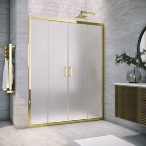 Душевая дверь Vegas Glass Z2P TUR NOVO 205 09 02 профиль золото глянцевое, стекло шиншилла. Размер регулировки 203-208 см.