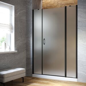 Душевая дверь Vegas Glass EP-2F LUX 170 02М 02 R профиль черный матовый, стекло шиншилла. Размер регулировки 169-172 см.