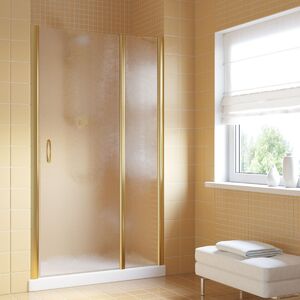 Душевая дверь Vegas Glass EP-F-1 LUX 150 09 Moru R профиль золото глянцевое, стекло Moru. Размер регулировки 149-152 см.