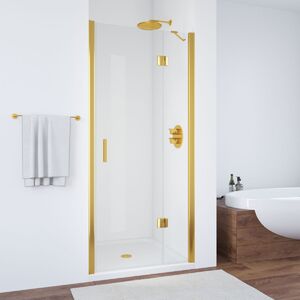 Душевая дверь Vegas Glass AFP NOVO 120 03 01 R профиль золото матовое, стекло прозрачное. Размер регулировки 117,5-121,5 см.