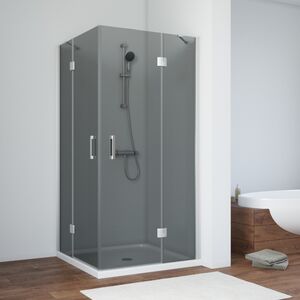 Душевой уголок Vegas Glass AFA NOVO 110 07 07 стекло графит, профиль матовый хром, 110х110 см