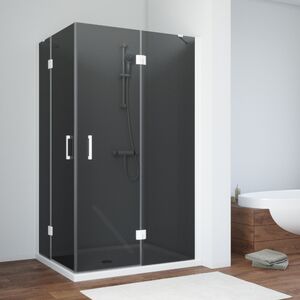 Душевой уголок Vegas Glass AFA-F NOVO 120*90 01 07 R стекло графит, профиль белый, 120х90 см