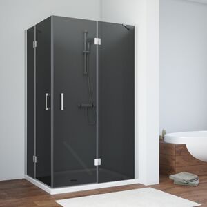 Душевой уголок Vegas Glass AFA-F NOVO 120*90 07 07 R стекло графит, профиль матовый хром, 120х90 см