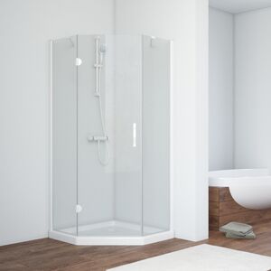 Душевой уголок Vegas Glass AFA-Pen NOVO 120 01 crystalvision L стекло crystalvision, профиль белый, 120х120 см