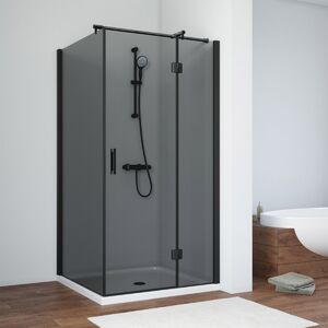 Душевой уголок Vegas Glass AFP-Fis NOVO 100*80 02М 07 R стекло графит, профиль черный, 100х80 см