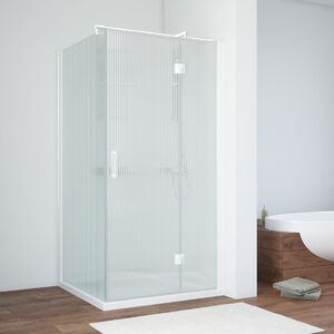 Душевой уголок Vegas Glass AFP-Fis NOVO 110*80 01 Moru R стекло Moru, профиль белый, 110х80 см