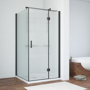 Душевой уголок Vegas Glass AFP-Fis NOVO 90*120 02М Moru R стекло Moru, профиль черный, 90х120 см