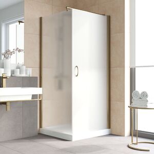 Душевой уголок Vegas Glass EP-Fis LUX 90*80 05 Moru R стекло Moru, профиль бронза, 90х80 см