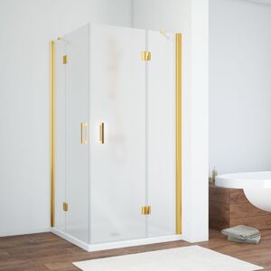 Душевой уголок Vegas Glass AFA TUR NOVO h1890 100 09 02 стекло шиншилла, профиль золото, 100х100 см