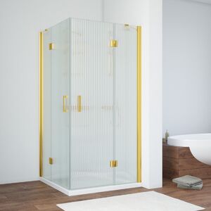 Душевой уголок Vegas Glass AFA NOVO 90 03 Moru стекло Moru, профиль золото матовое, 90х90 см