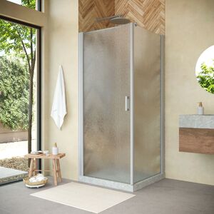 Душевой уголок Vegas Glass EP-FIS NOVO h2000 90*120 07 02 L стекло шиншилла, профиль матовый хром, 90х120 см