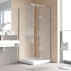 Душевой уголок Vegas Glass GPS-Fis LUX 90*100 07 02 R стекло шиншилла, профиль матовый хром, 90х100 см