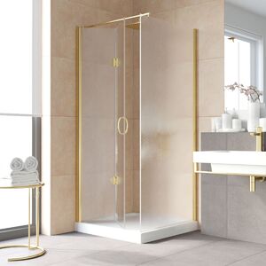 Душевой уголок Vegas Glass GPS-Fis LUX 90*100 09 02 L стекло шиншилла, профиль золото, 90х100 см